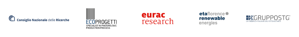Consiglio Nazionale delle Ricerche, Ecoprogetti, Eurac Research, ETA Florence Renewable Energies, Gruppo STG